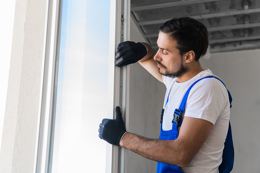 contractor-inspecting-a-window-frame-at-residential-property-sand-springs-ok